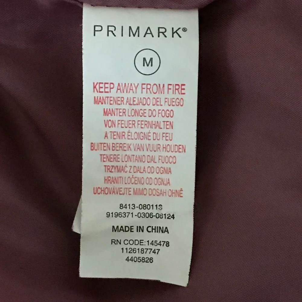 PRIMARK Faux Fur Pink Coat Oversized Teddy Jacket Women’s Size Medium - Picture 16 of 16